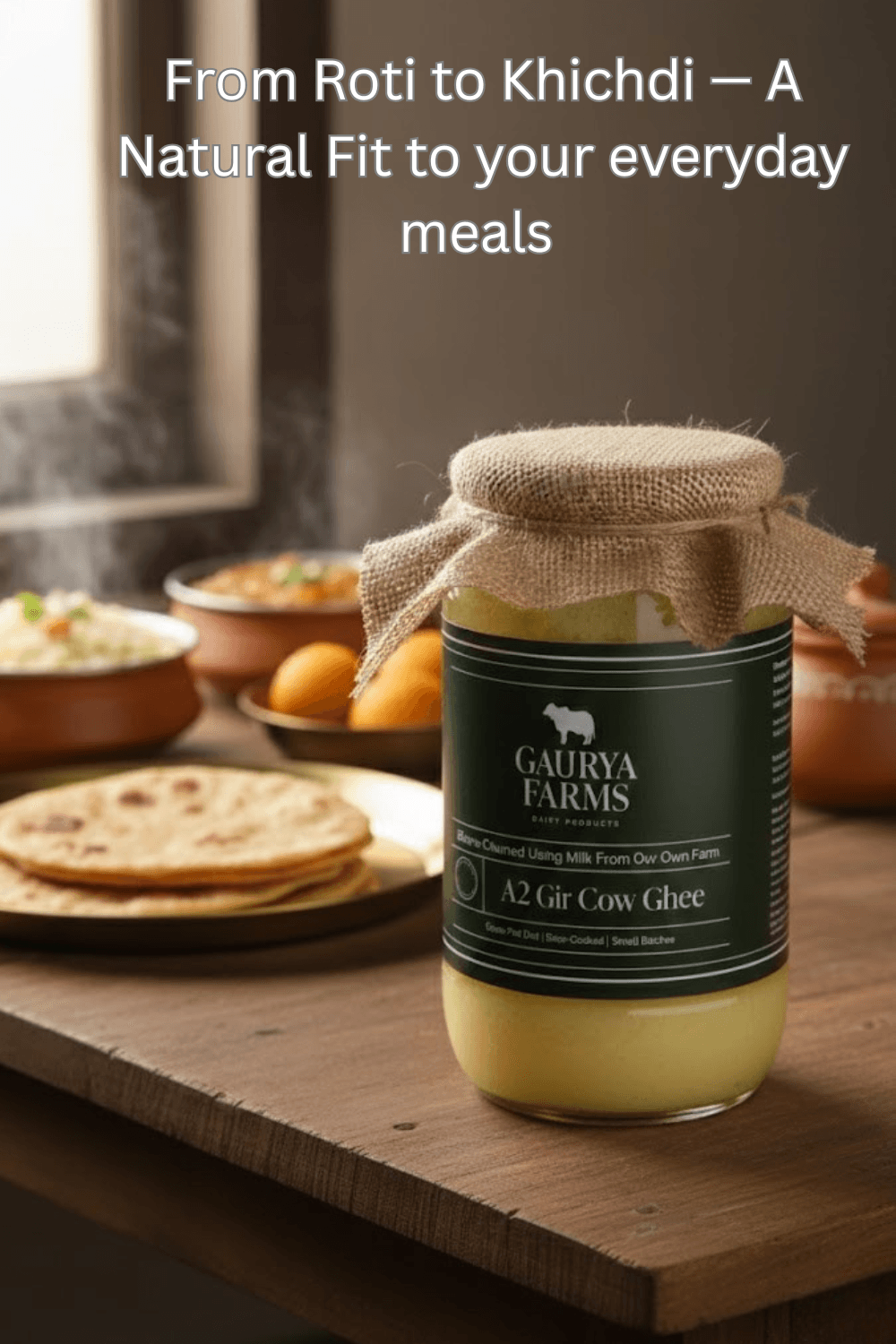 Comparison of Gaurya Farms ghee with regular ghee